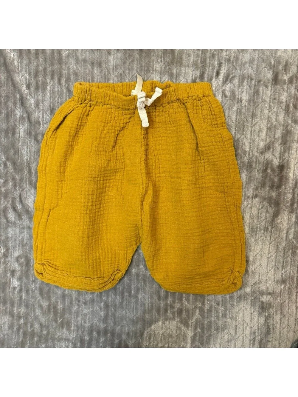 Wild Wawa Mustard Yellow Muslin Shorts